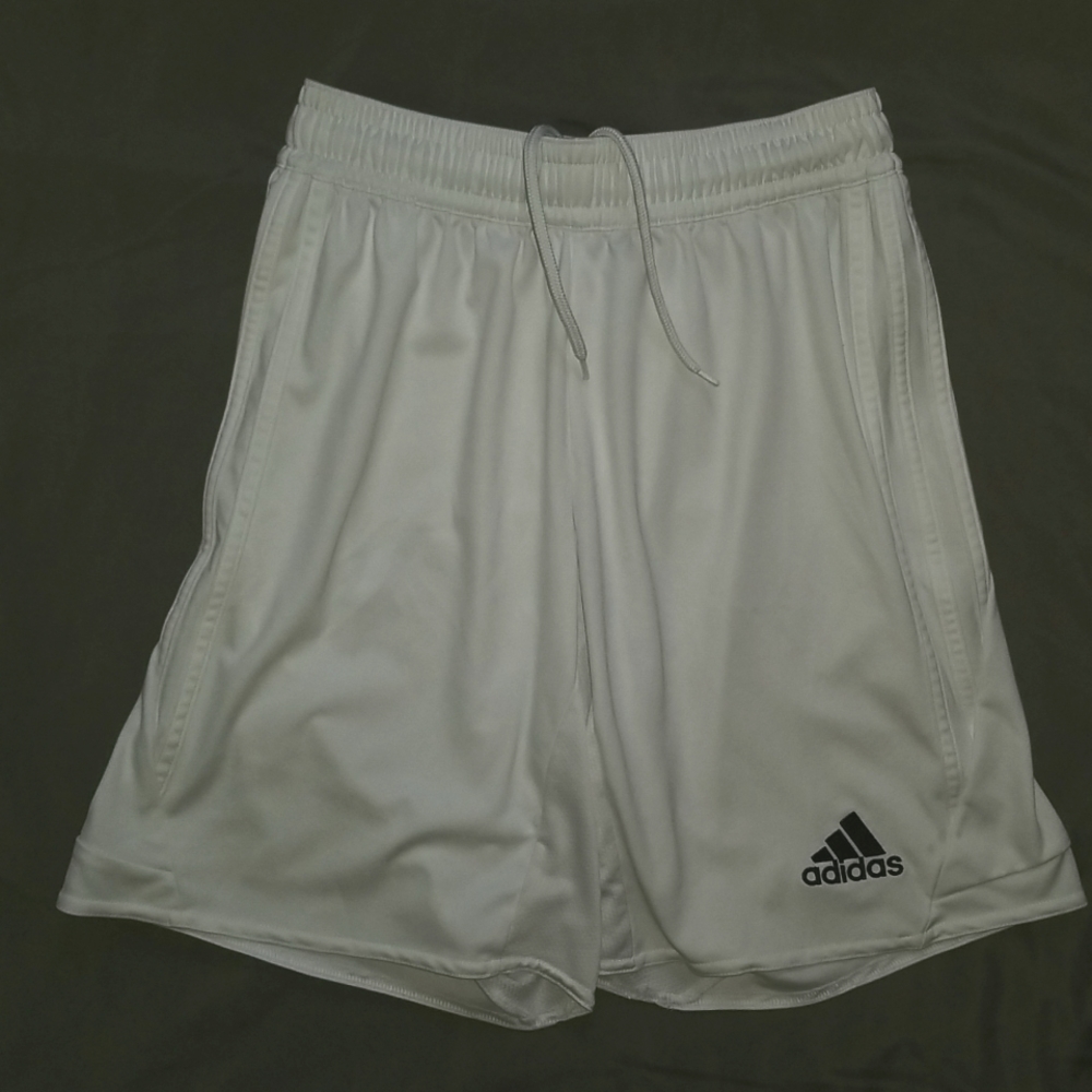 White Adidas Climacool Athletic Long Shorts